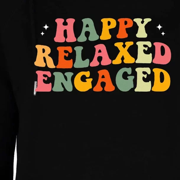 Happy Relaxed Engaged ABA Behavior Analyst Special Education Womens Funnel Neck Pullover Hood