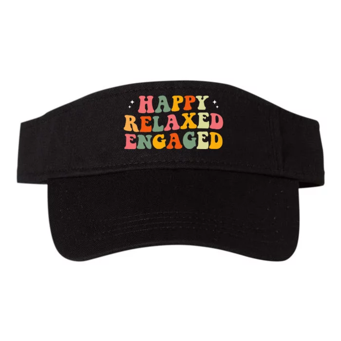 Happy Relaxed Engaged ABA Behavior Analyst Special Education Valucap Bio-Washed Visor