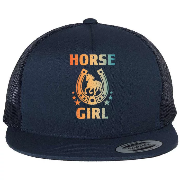 Horseback Riding Equestrian Flat Bill Trucker Hat