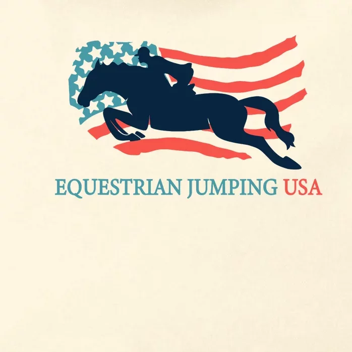 Horse Rider Equestrian Jumping Usa Team Coach American Flag Zip Tote Bag