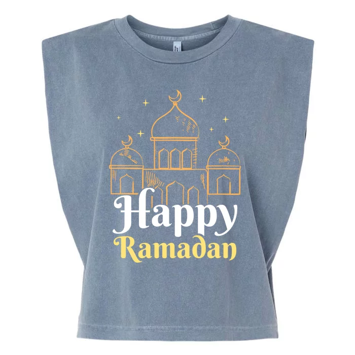 Happy Ramadan Eid Kareem Muslim Mubarak Gift Garment-Dyed Women's Muscle Tee