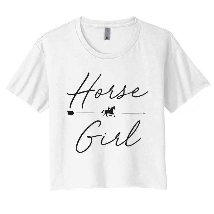 HorseBack Rider Equestrian Women's Crop Top Tee