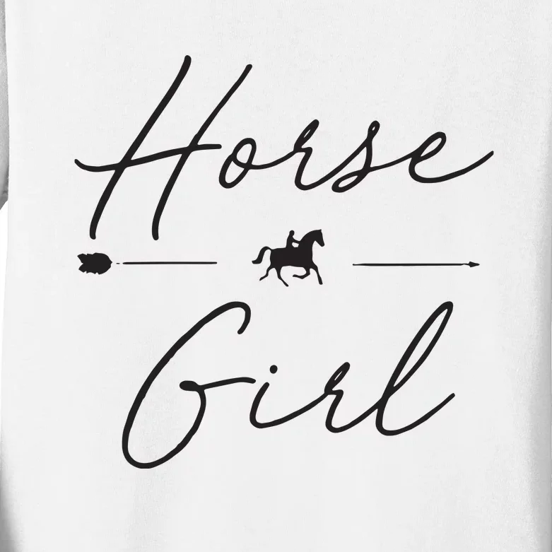 HorseBack Rider Equestrian Kids Long Sleeve Shirt