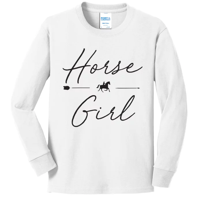 HorseBack Rider Equestrian Kids Long Sleeve Shirt