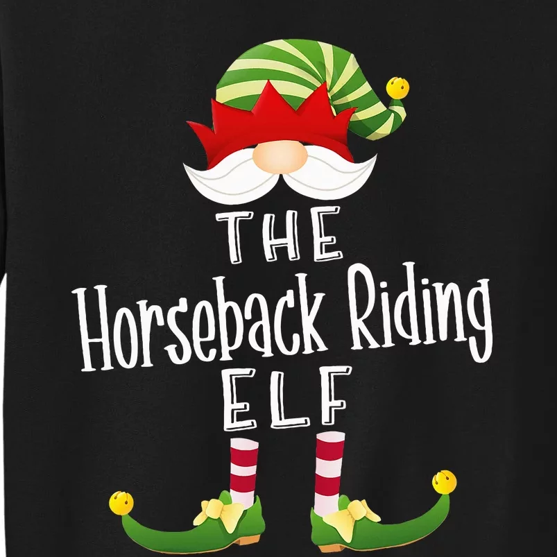 Horseback Riding Elf Group Christmas Funny Pajama Party Tall Sweatshirt