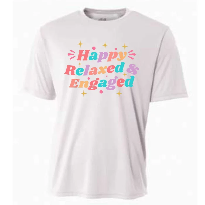 Happy Relaxed & Engaged Fiancée Fiance Couple Engaged Cooling Performance Crew T-Shirt