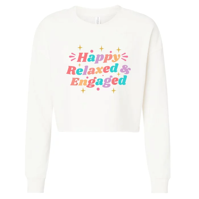 Happy Relaxed & Engaged Fiancée Fiance Couple Engaged Cropped Pullover Crew