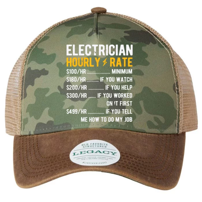 Hourly Rate Electricity Electrician Legacy Tie Dye Trucker Hat