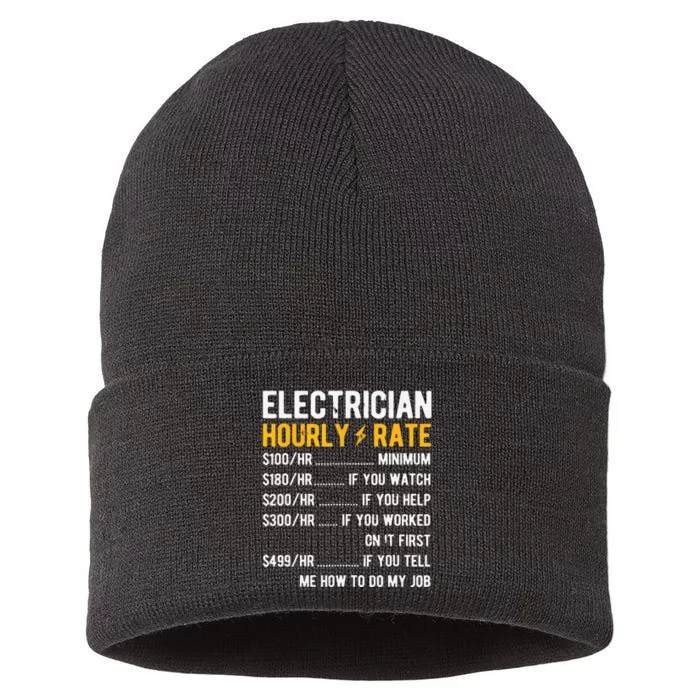 Hourly Rate Electricity Electrician Sustainable Knit Beanie