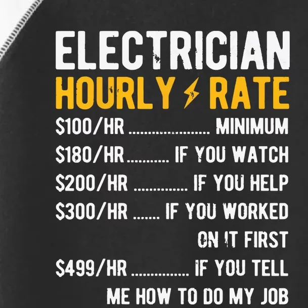 Hourly Rate Electricity Electrician Toddler Fine Jersey T-Shirt