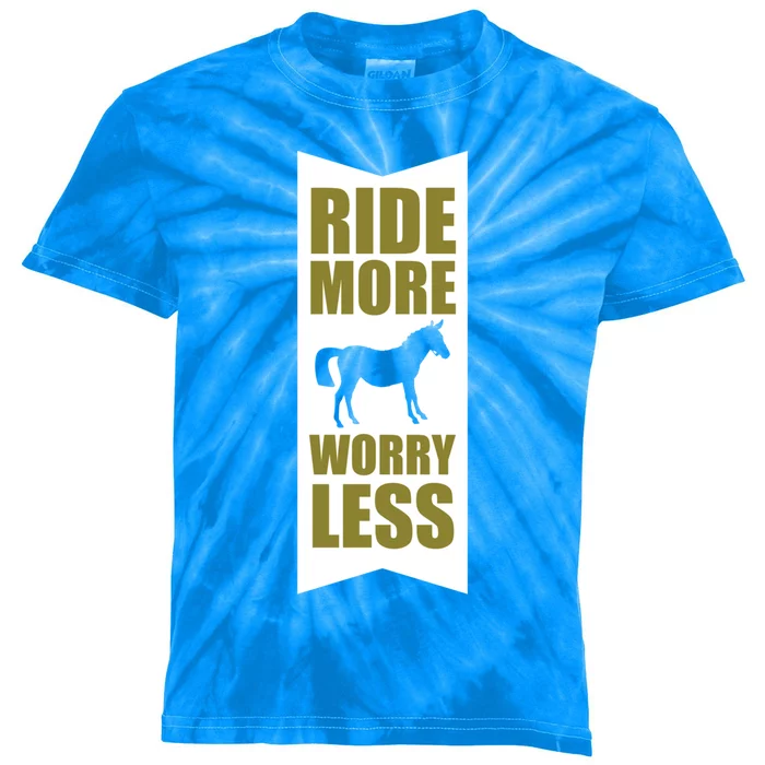 Horse Rider Equestrian Horseback Riding Gift Kids Tie-Dye T-Shirt