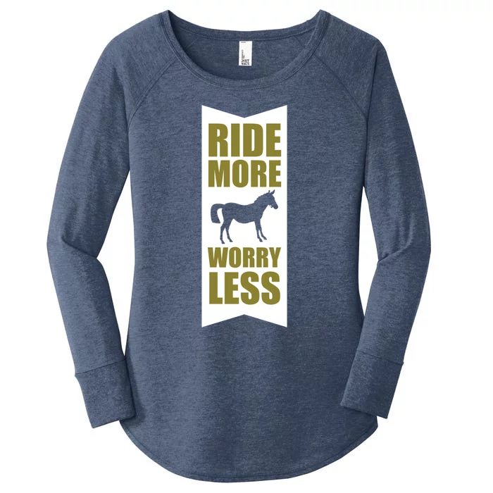 Horse Rider Equestrian Horseback Riding Gift Women's Perfect Tri Tunic Long Sleeve Shirt