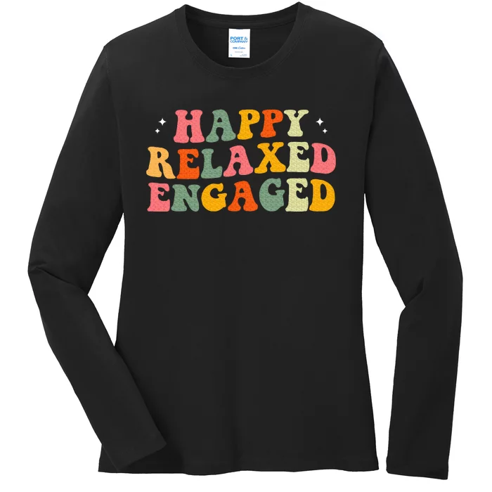 Happy Relaxed Engaged Ladies Long Sleeve Shirt