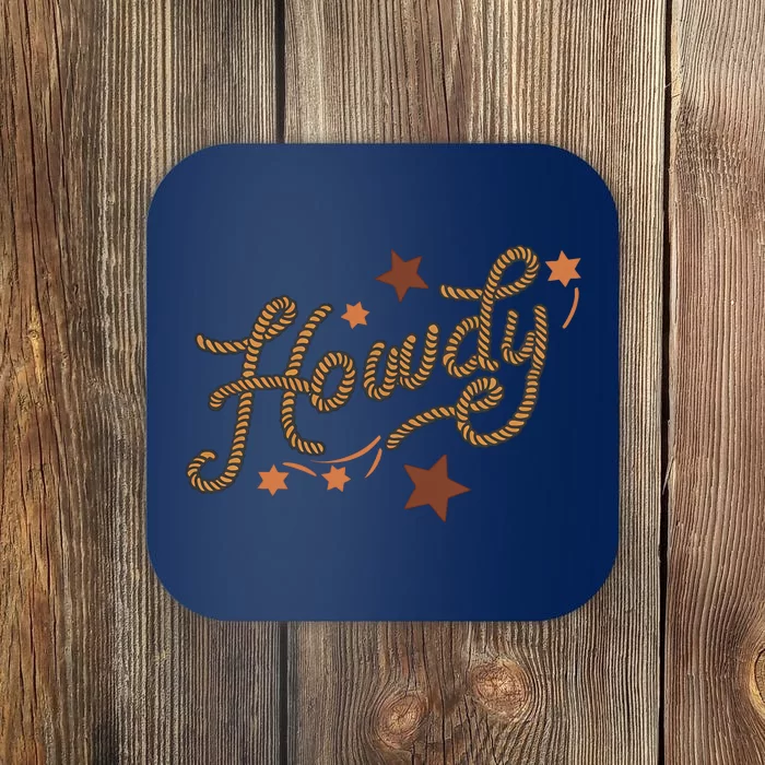 Howdy Rope Funny & Humorous Country Western Cowboy Coaster