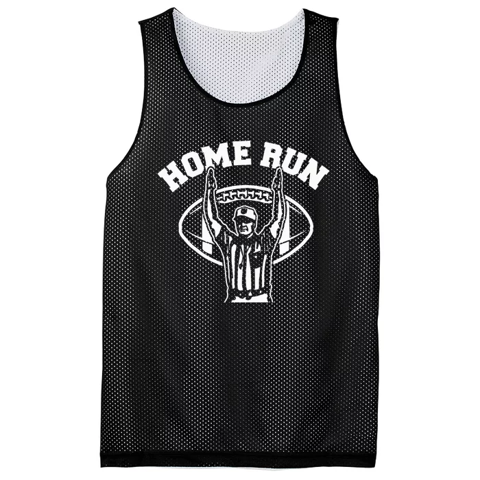 Home Run Football Referee Funny Football Touchdown Homerun Mesh Reversible Basketball Jersey Tank