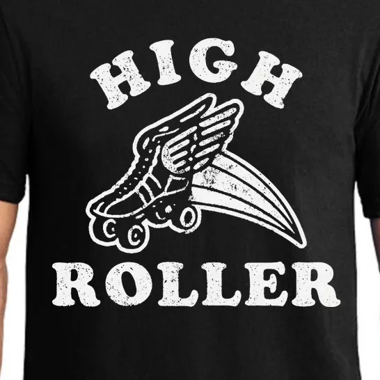 High Roller Funny Roller Skating Meme Pajama Set