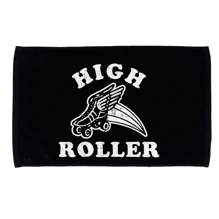 High Roller Funny Roller Skating Meme Microfiber Hand Towel