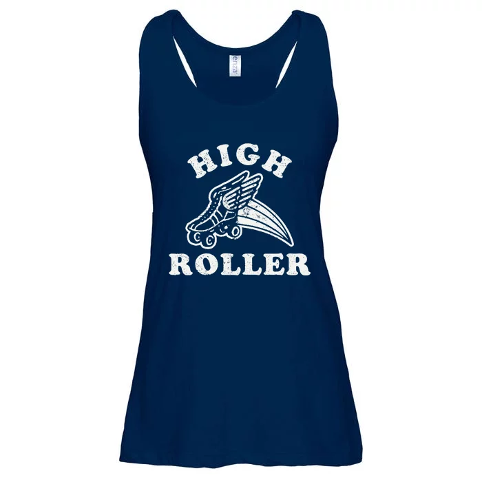 High Roller Funny Roller Skating Meme Ladies Essential Flowy Tank