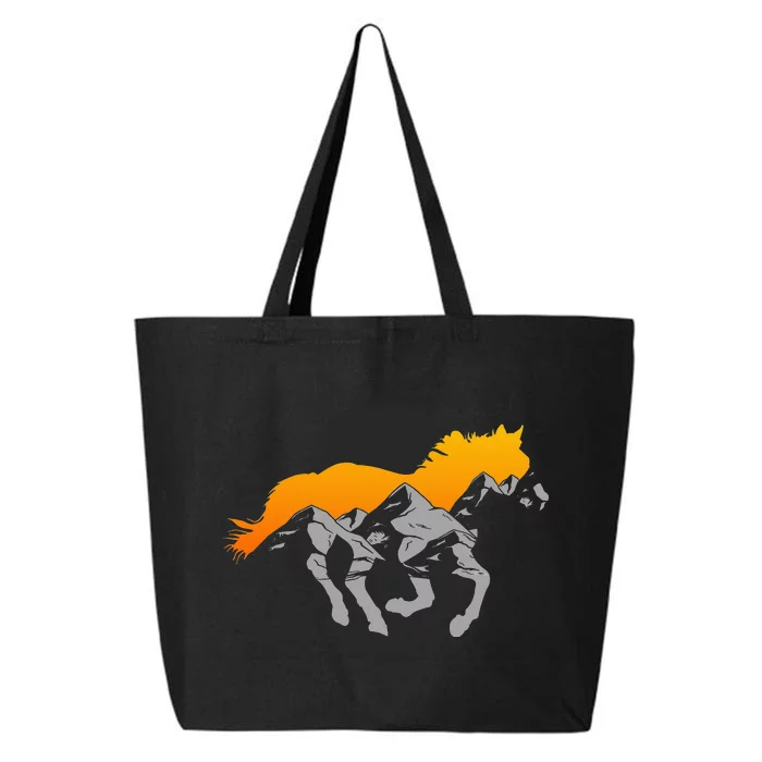 Horse Riding funny Mountain and Horse 25L Jumbo Tote