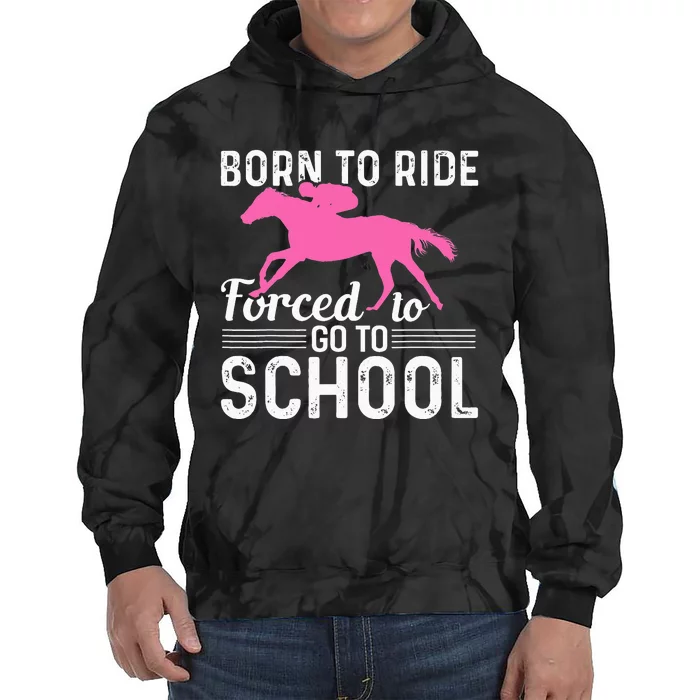 Horseback Riding Funny Horse racing lovers Tie Dye Hoodie