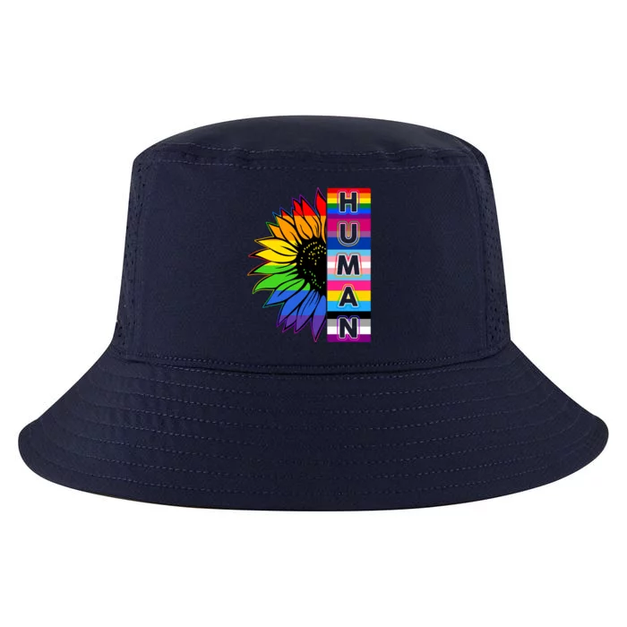 Human Rainbow Flower LGBT Pride Cool Comfort Performance Bucket Hat