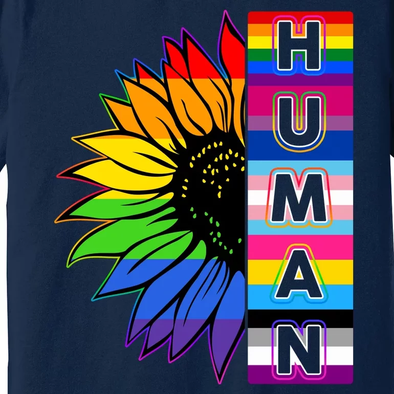 Human Rainbow Flower LGBT Pride Premium T-Shirt