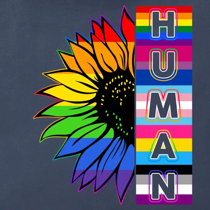 Human Rainbow Flower LGBT Pride Zip Tote Bag