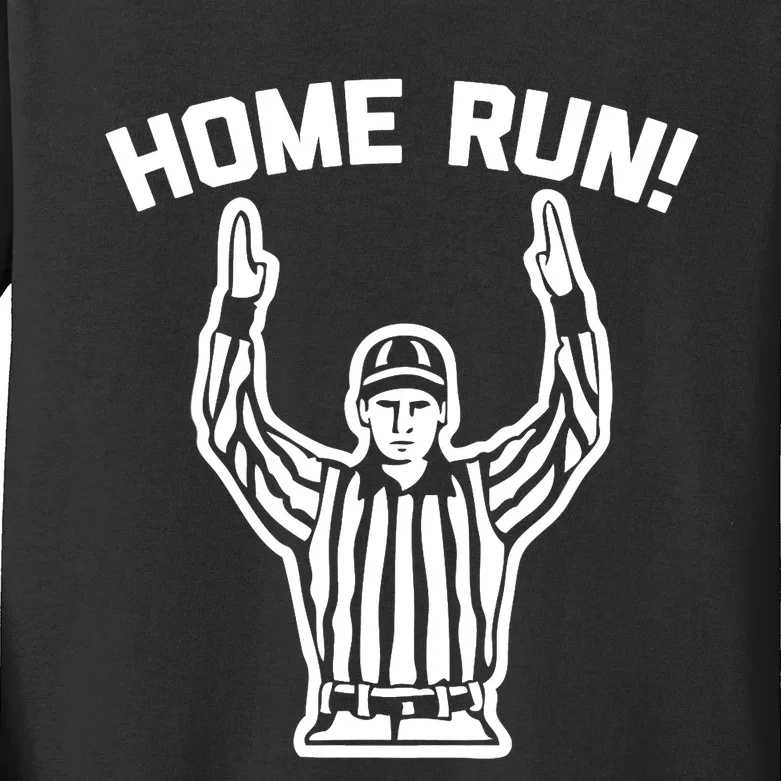 Home Run! (Football Referee) funny saying sarcastic Kids Long Sleeve Shirt