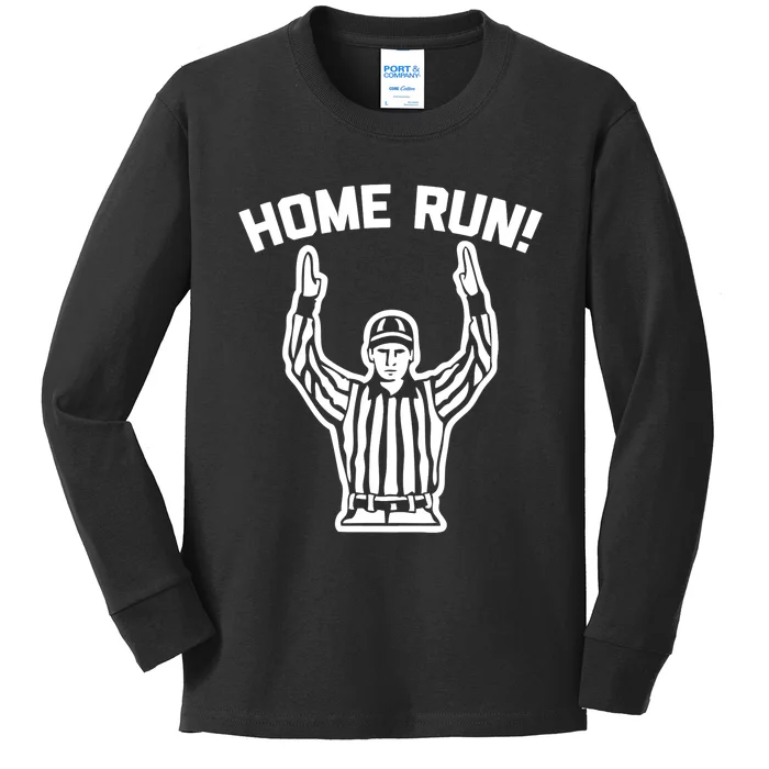 Home Run! (Football Referee) funny saying sarcastic Kids Long Sleeve Shirt