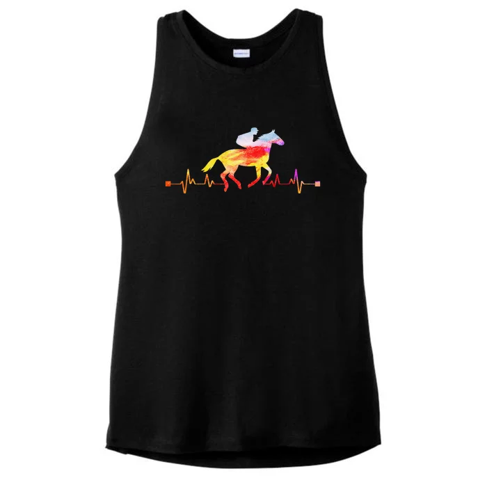 Horse Racing For Ky Derby Ladies Tri-Blend Wicking Tank