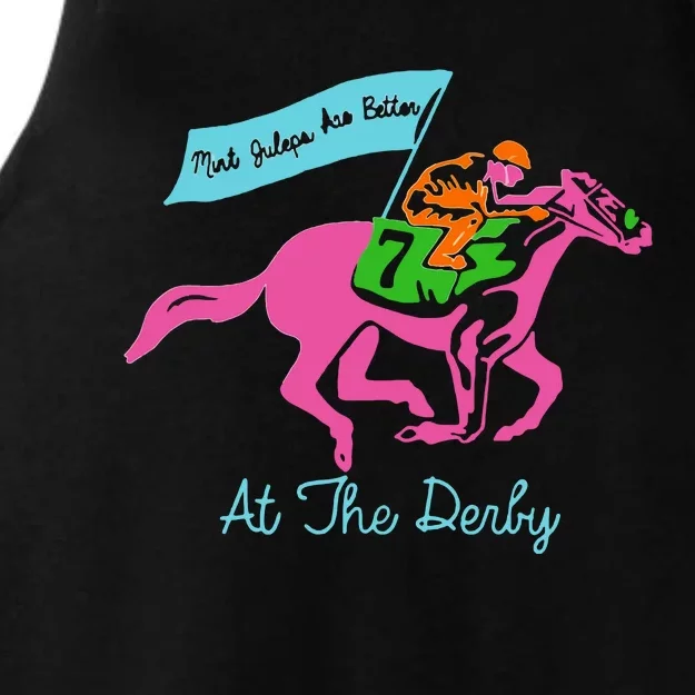 Horse Race Funny Derby Ladies Tri-Blend Wicking Tank