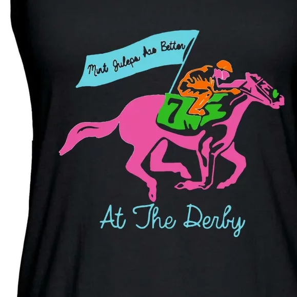 Horse Race Funny Derby Ladies Essential Flowy Tank