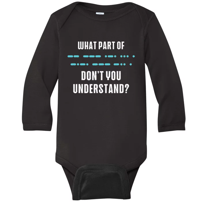 Ham Radio Gear Design Ham Operator Amateur Radio Baby Long Sleeve Bodysuit