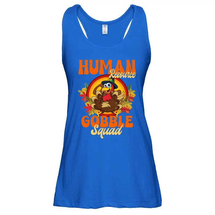 Hu Resource Gobble Squad Turkey Hr Ager Thanksgiving Gift Ladies Essential Flowy Tank