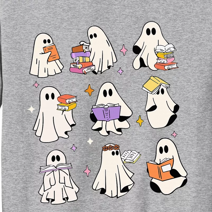 Halloween Reading Ghost Autumn Fall Spooky Tall Sweatshirt