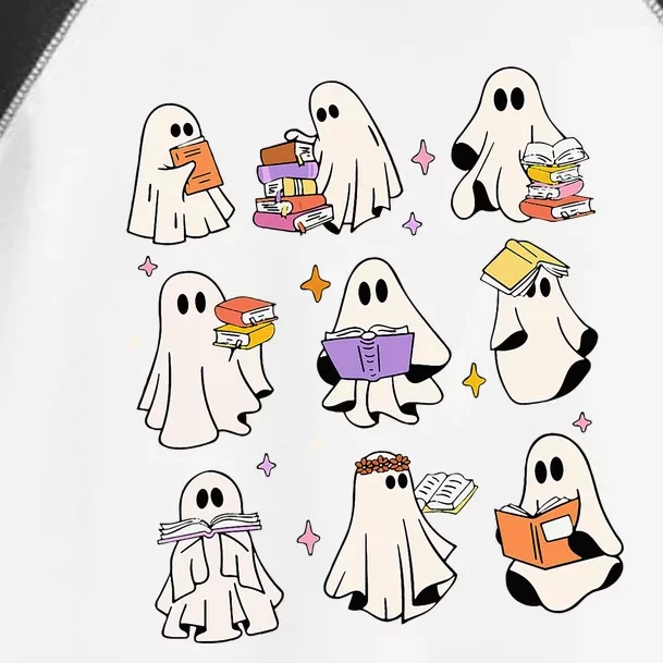 Halloween Reading Ghost Autumn Fall Spooky Toddler Fine Jersey T-Shirt