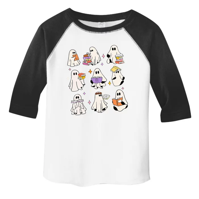 Halloween Reading Ghost Autumn Fall Spooky Toddler Fine Jersey T-Shirt