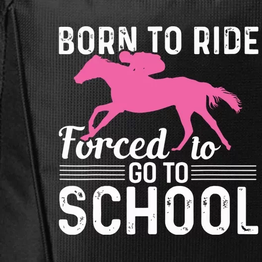 Horseback Riding Girl Funny Horse City Backpack