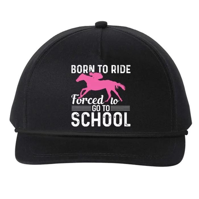 Horseback Riding Girl Funny Horse Snapback Five-Panel Rope Hat