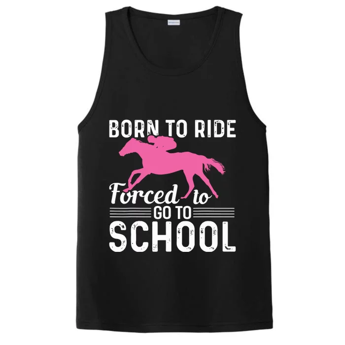 Horseback Riding Girl Funny Horse Performance Tank