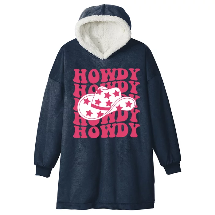 Howdy Retro Groovy Hooded Wearable Blanket