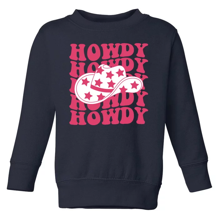 Howdy Retro Groovy Toddler Sweatshirt