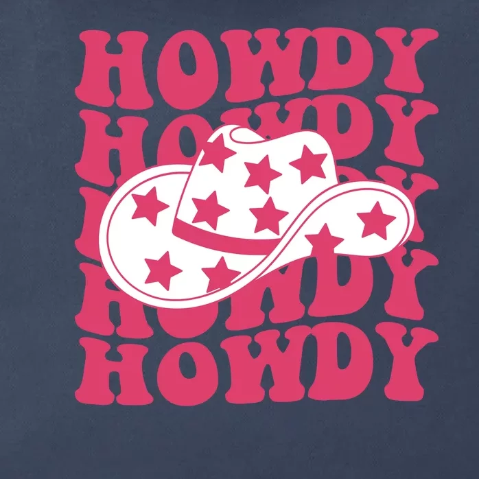 Howdy Retro Groovy Zip Tote Bag