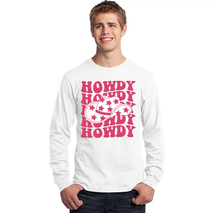 Howdy Retro Groovy Long Sleeve Shirt