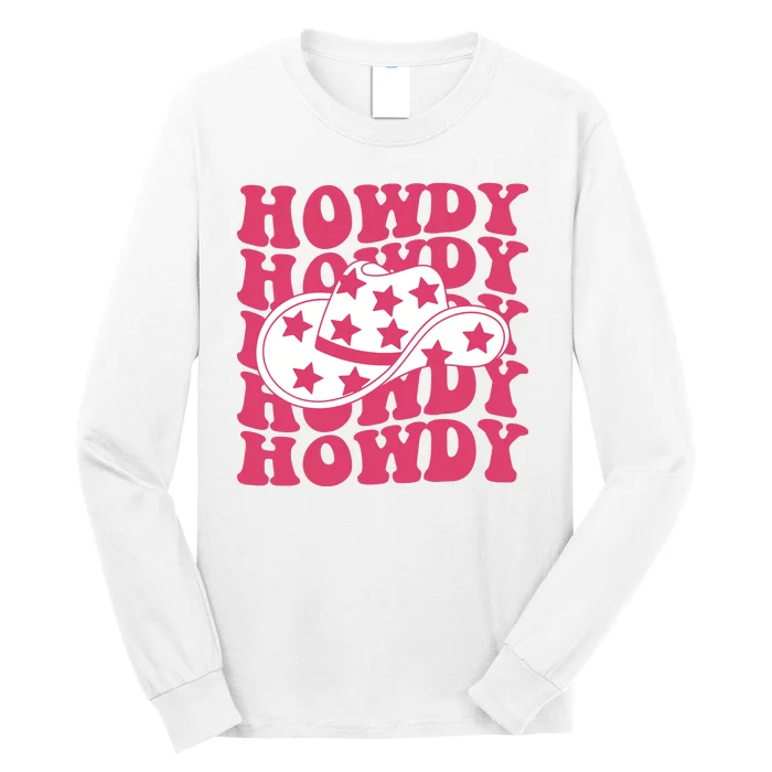 Howdy Retro Groovy Long Sleeve Shirt