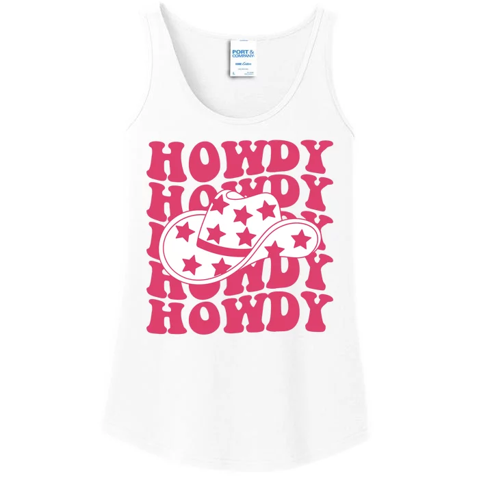 Howdy Retro Groovy Ladies Essential Tank