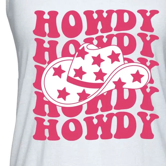 Howdy Retro Groovy Ladies Essential Flowy Tank