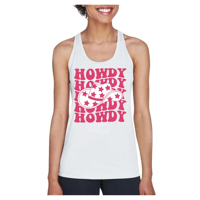 Howdy Retro Groovy Women's Racerback Tank