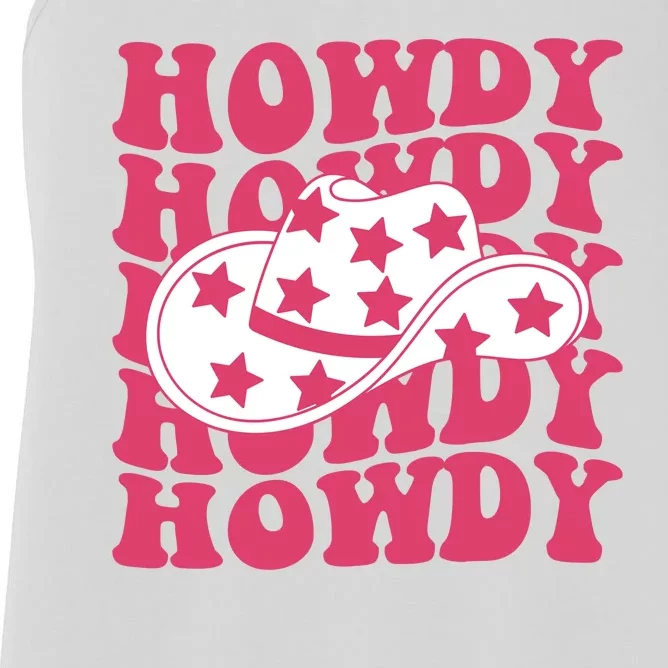 Howdy Retro Groovy Women's Racerback Tank