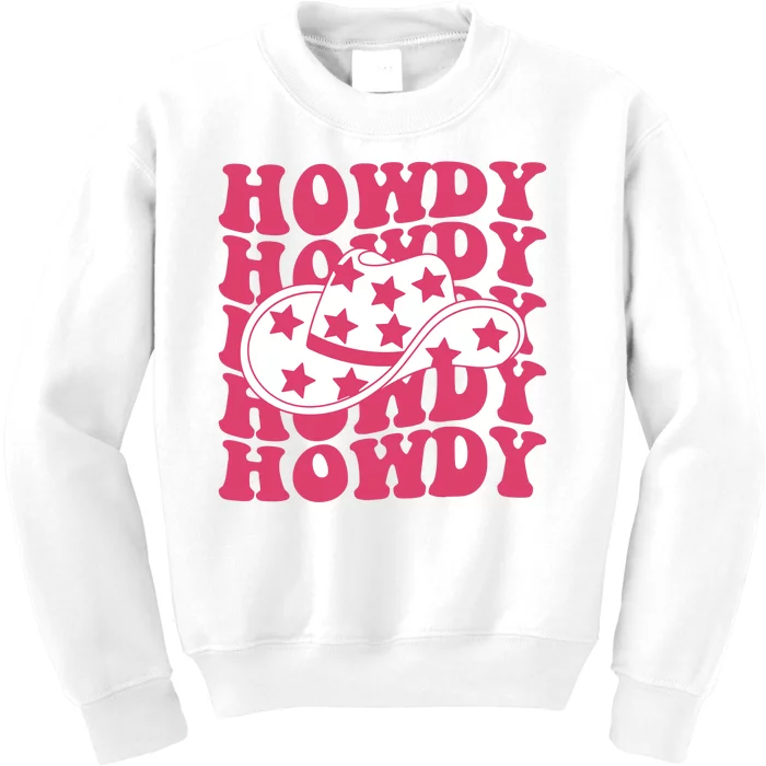 Howdy Retro Groovy Kids Sweatshirt